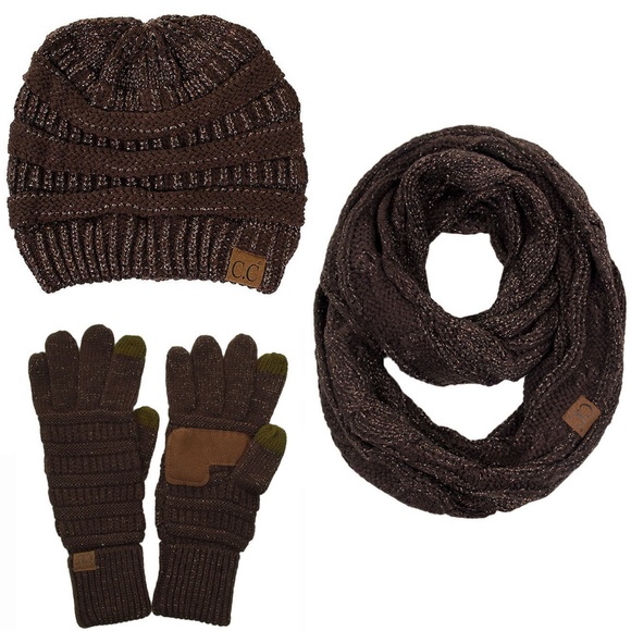 Accessories Cc 3pc Beanie Glove And Scarf Set Poshmark